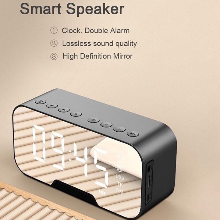 Speaker jam Bluetooth Versi 5.0 + Alarm dan Radio Dengan 2 Variasi Pilihan