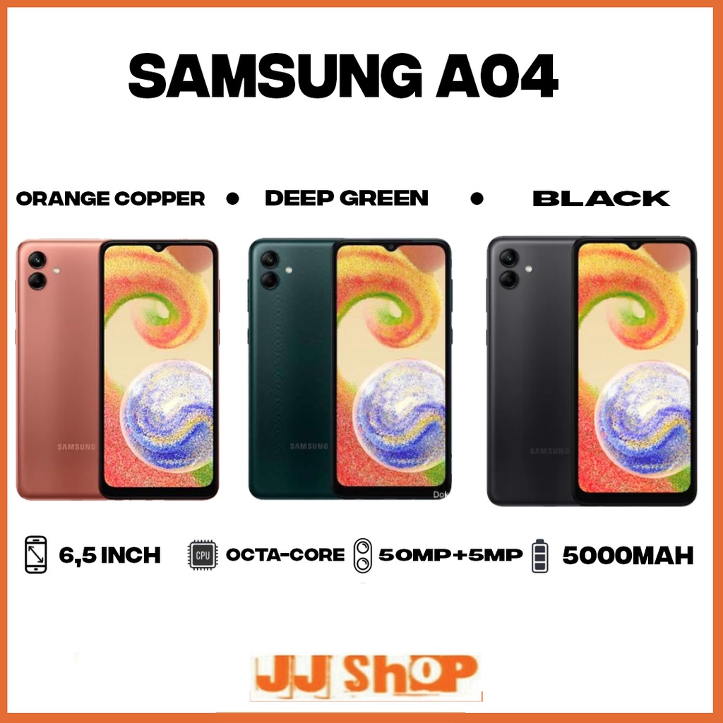 SAMSUNG GALAXY A04 / A04s 4/64 GB RAM 4GB ROM 128GB 64GB GARANSI RESMI SEIN