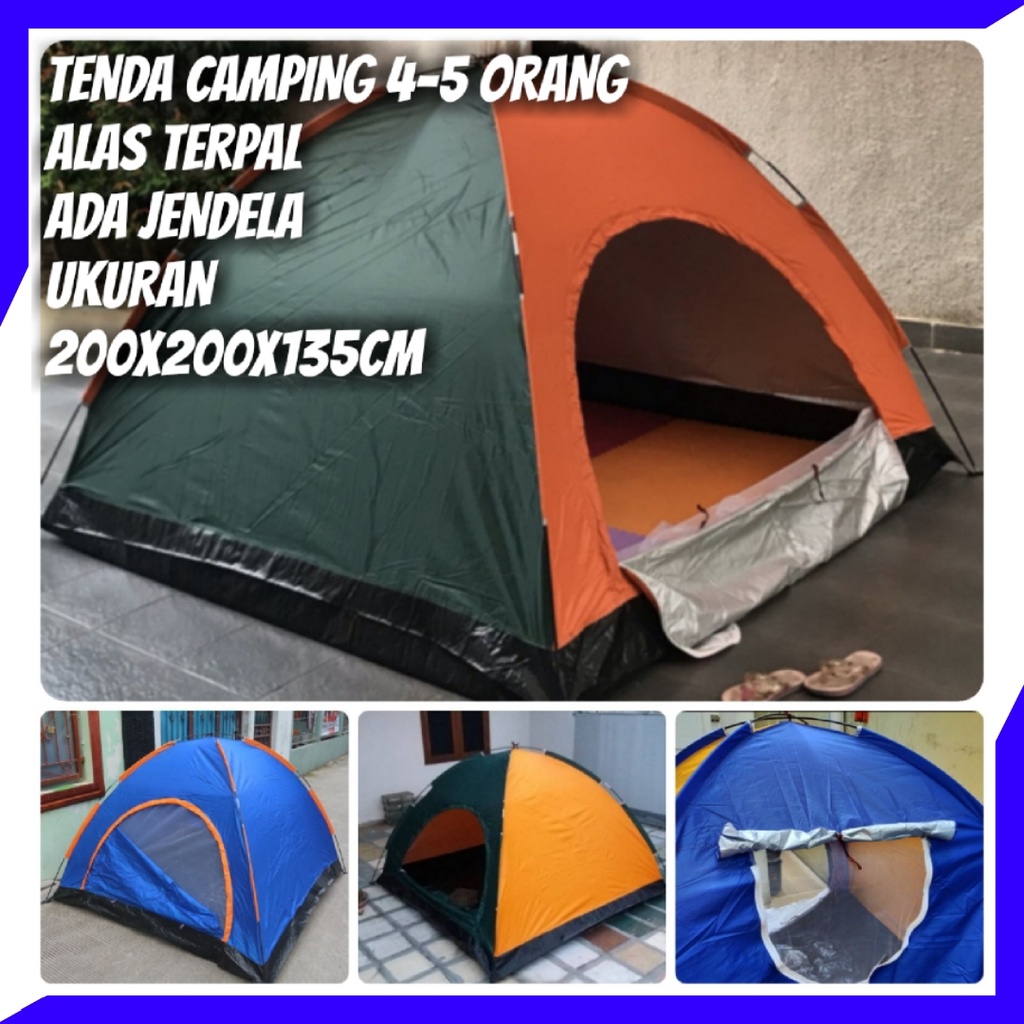 Jual Tenda Camping Kap Orang Single Layer Tenda Dome Kapasitas