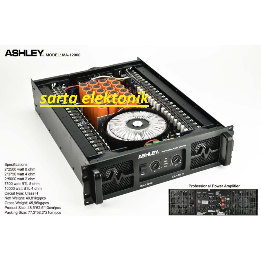 Power Ampli Class H Ashley Ma12000 Ma 12000 Original Ashley