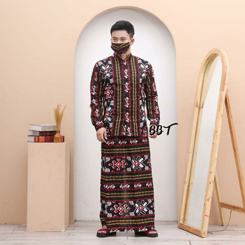 SET CELANA SARUNG //  KEMEJA KOKO BATIK // SETELAN SARUNG CELANA DEWASA