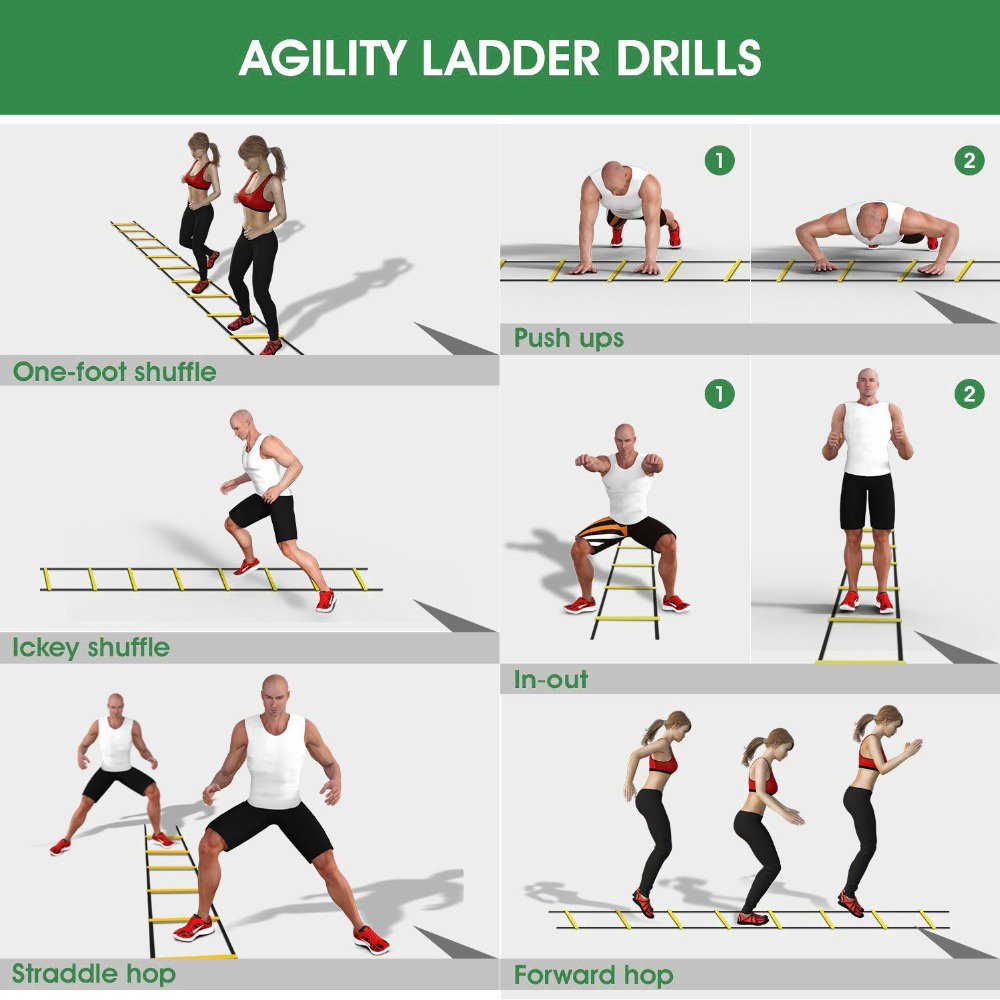 Tangga Latihan Sepak/Agility Ladder/Ketangkasan Ranchotion/Tangga Ketangkasan/Wannafit Drills Training