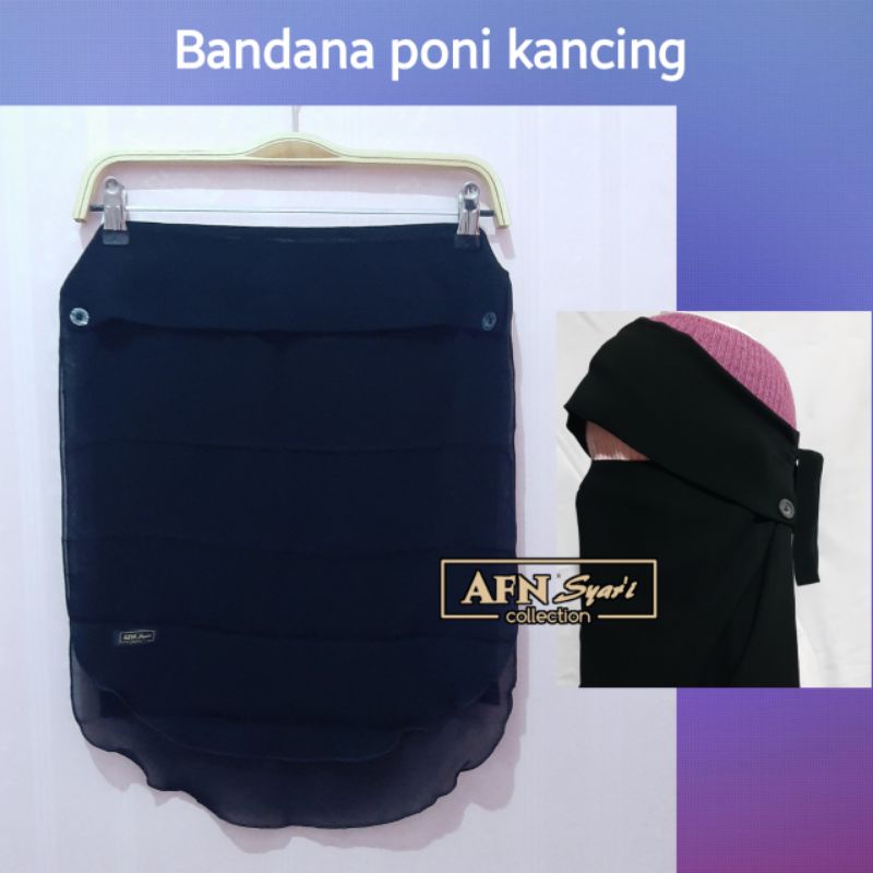 Cadar bandana poni kancing