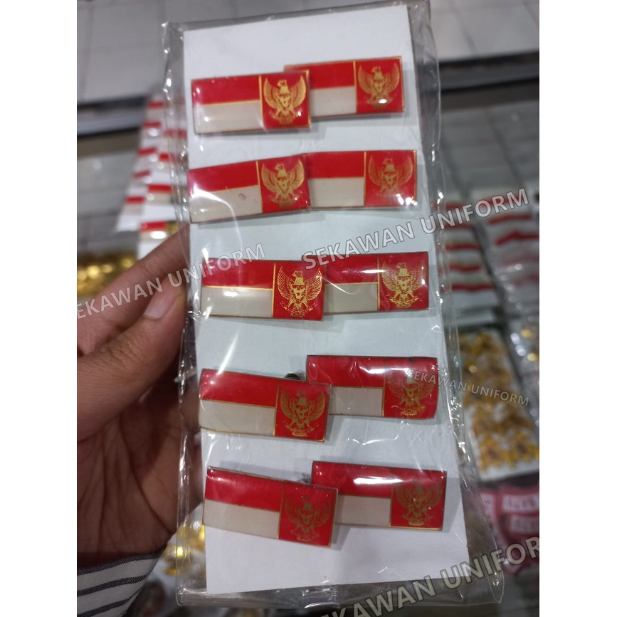 Pin Bendera Merah Putih Fiber Pin Merah Putih Garuda