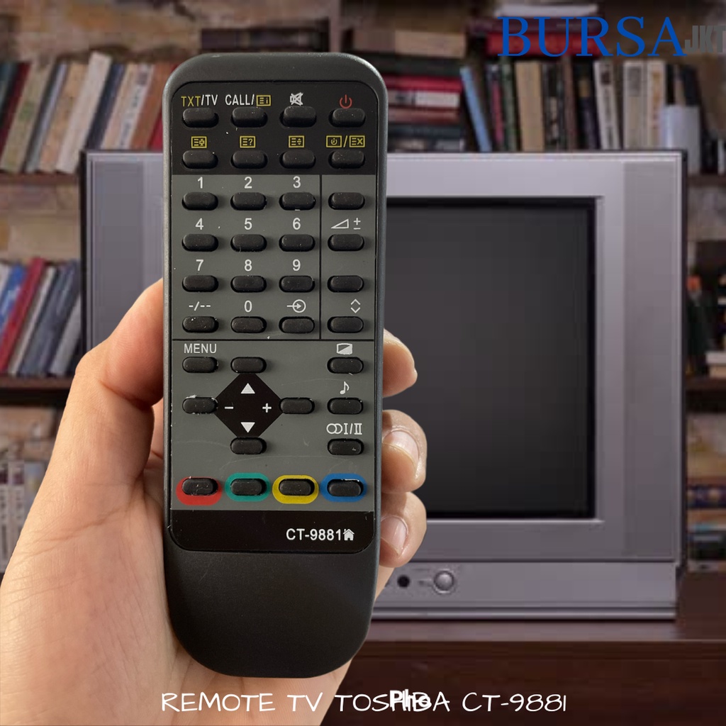 REMOTE TV TOSHIBA BOMBA REGZA HITAM CT9881 ANALOG REMOT PENGGANTI