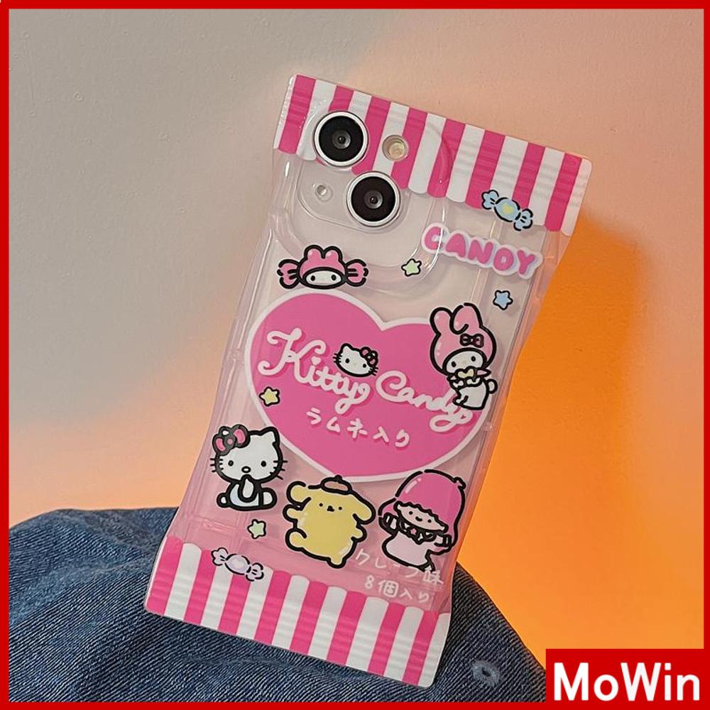 For iPhone 14 Pro Max iPhone Case Snack Bag TPU Soft Case Clear Case Airbag Shockproof Camera Cover Pink Cartoon Cute Compatible For iPhone 13 Pro Max 12 Pro Max 11 7plus XR