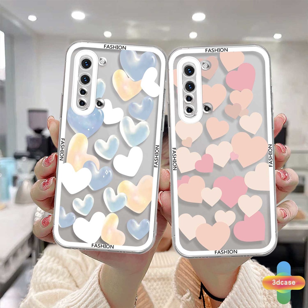 Casing Soft Case Realme C15 C21 C11 2021 C21Y C31 C35 C25 C20 C3 C12 C2 C25S 5S 5 5S 5i C17 7i C1 C25Y C2 C3i 6i C20A Narzo 20 10 10A 20A 30A A7 A5S A15 A16 Y12 Y20 Y15S A03 Couples Love Heart Anti-fall Case