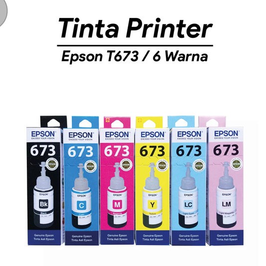 Tinta Epson 673 Ink Original Tinta Printer L800 L805 L850 L1800 Refil