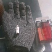 asbak batu alam 18cn motif telapak tangan terunik