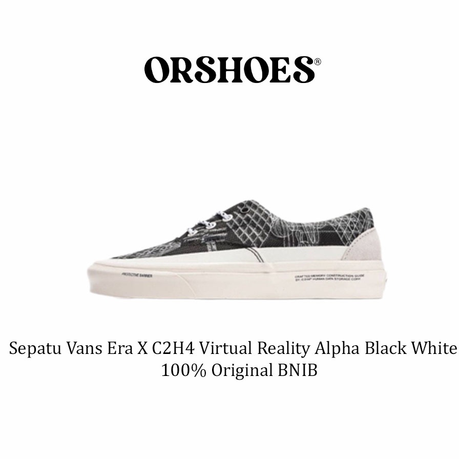 Sepatu Vans Era X C2H4 Virtual Reality Alpha Black White Original BNIB