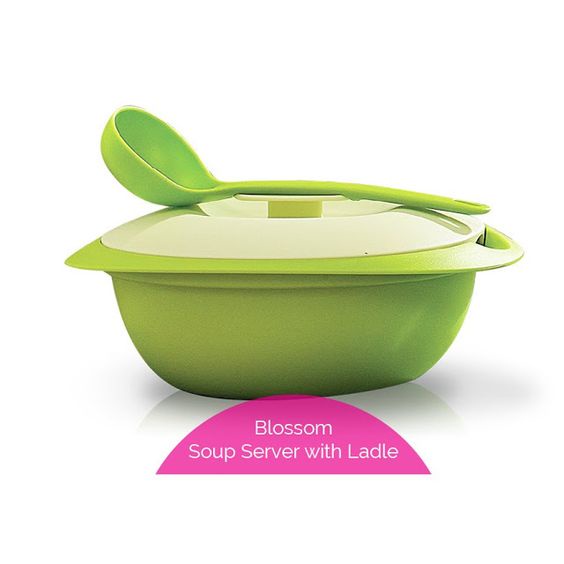 TUPPERWARE Blossom Soup Server with Ladle 1.8 L