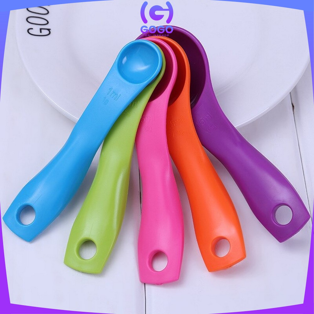 GOGO-C142 Sendok Takar Set 5IN1 Measuring Spoon Sendok Ukur Bumbu Dapur Sendok Takaran MPASI Bayi