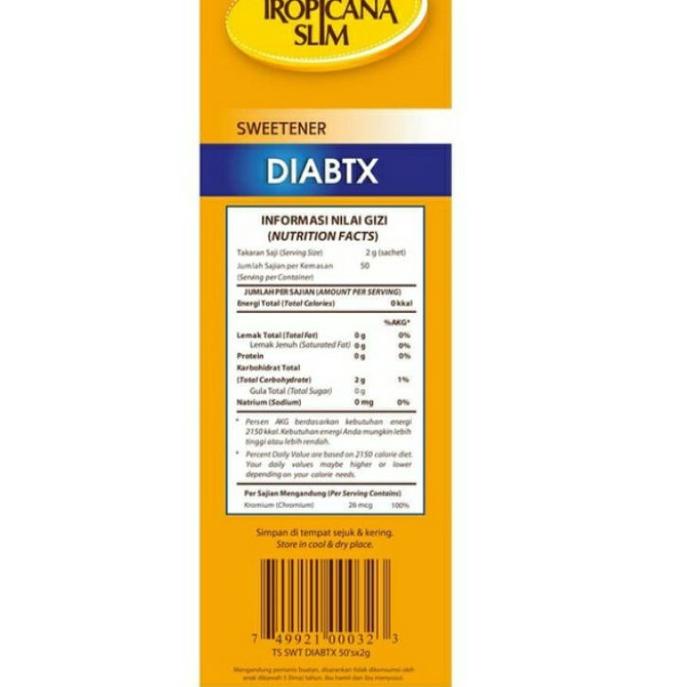 

Yang dinanti--Gula tropicana slim sweetener diabtx 50 sachet