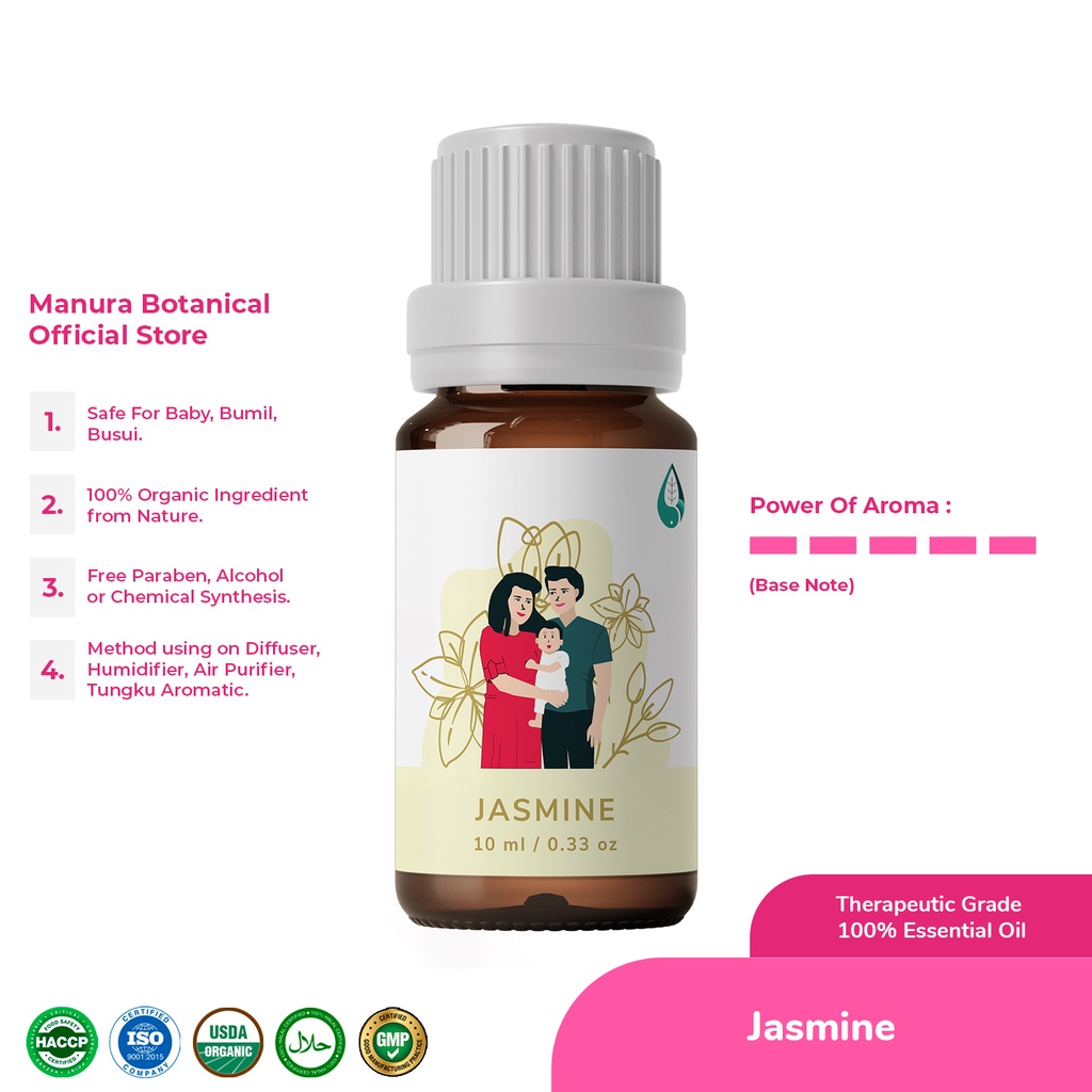 Manura Jasmine Minyak Melati Sambac Italy Therapeutic Grade