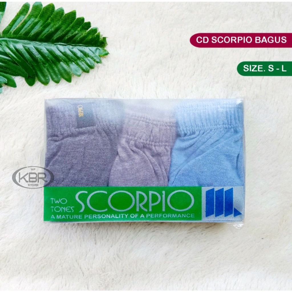 [3 Pcs] CD SCORPIO | Celana Dalam Pria Scorpio bahan bagus | cd pria dewasa / celana dalam pria / wf store