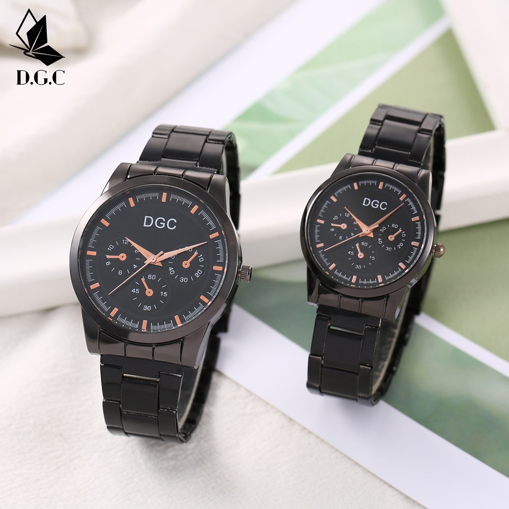 COD Jam Tangan Couple Strap Rantai Stel Wanita Terbaru  Analog Quartz Pria Wanita C99