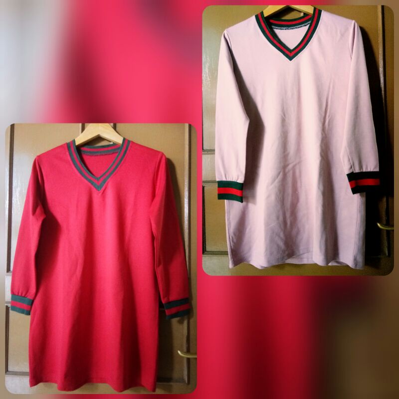 Tunik kaos merah / pink preloved pribadi