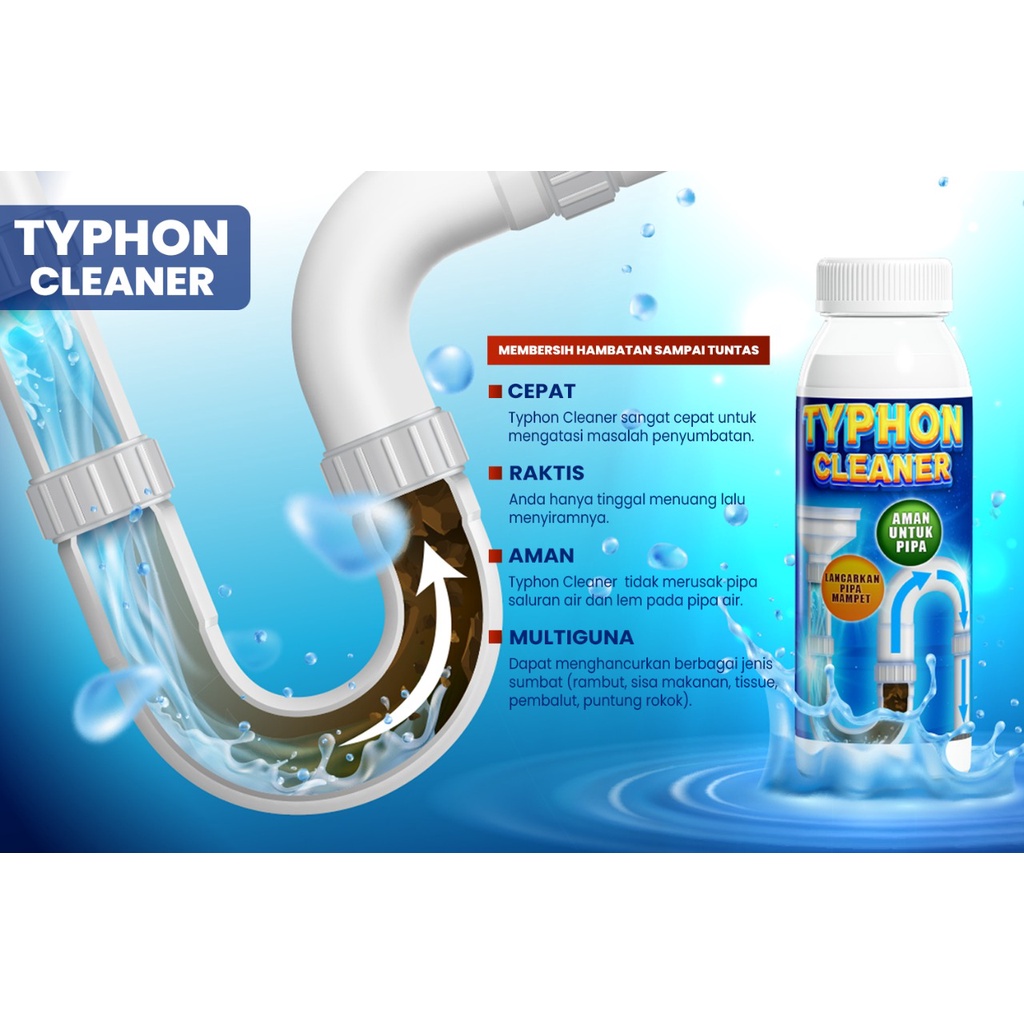 TYPHON CLEANER Cairan Pembersih Saluran Air Paralon