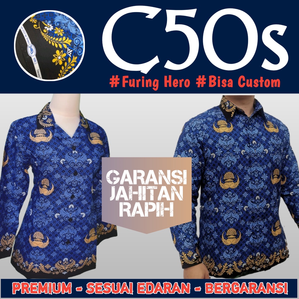NATAN - baju korpri terbaru 2022 / katun c50s / seragam korpri / seragam pns / batik resmi korpri / 