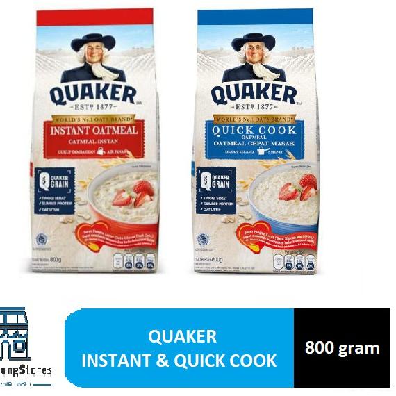 

Terkini Grosir--Quaker Oat Instant Oatmeal Merah / Quick Cooking Biru 800 gram