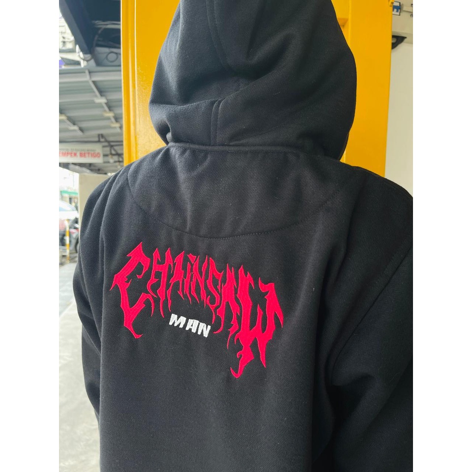 Hoodie Chainsaw Man Denji Embroidery Premium Unisex