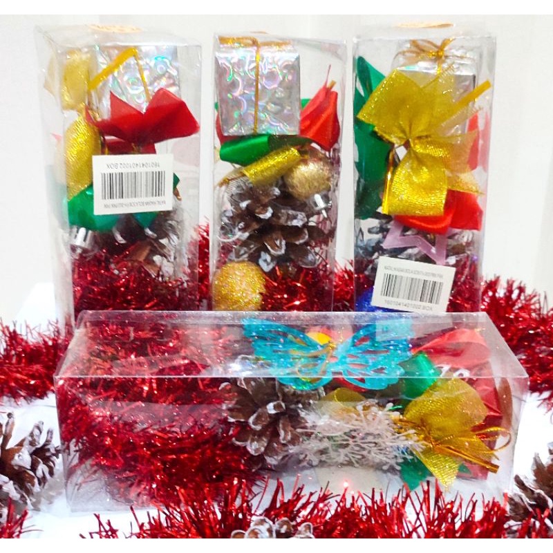 Set Ornament Hiasan Pohon Natal Isi 15pc