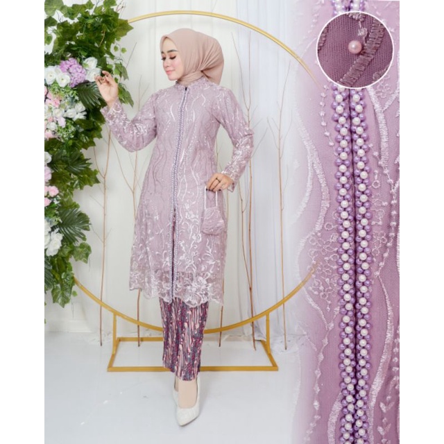 Stelan Kebaya Asyanti Mix Payet Mutiara| Kebaya| Set Kebaya Tunik Tulle| Kebaya Brukat| Set Kebaya Wisuda| Stelan Kebaya Lamaran| Set Kebaya Wanita Terbaru| Kebaya Tulle Payet Mutiara| Kebaya Pesta| Kebaya Kondangan