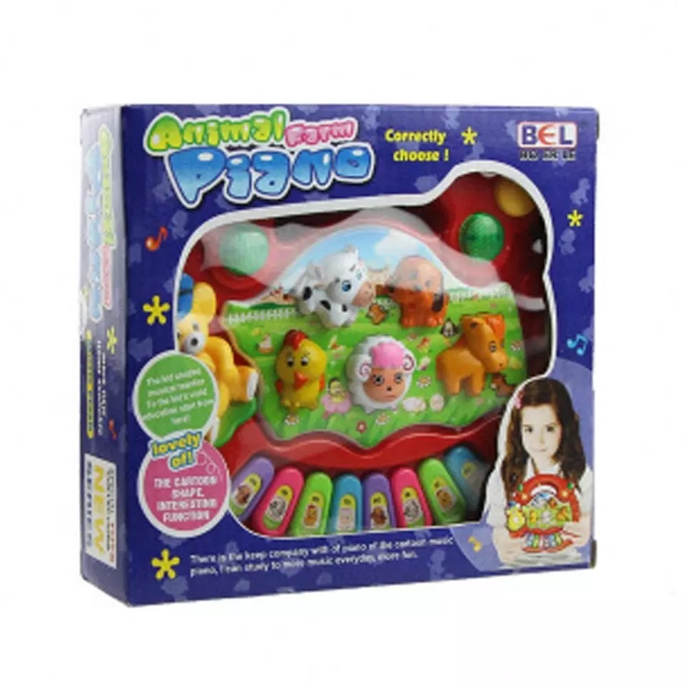 YGtoys Mainan Edukasi Animal Piano Farm Elektronik Organ Bunyi Suara Mainan Musik dan Lampu Musical Toys