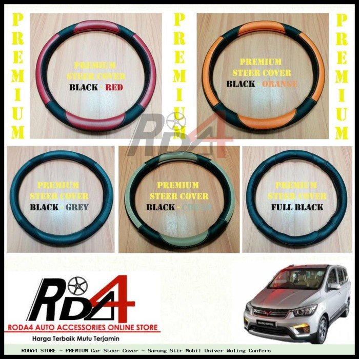 [COD] Premium Car Steer Cover - Sarung Stir Mobil Univer Wuling Confero / Perlengkapan Variasi Mobil