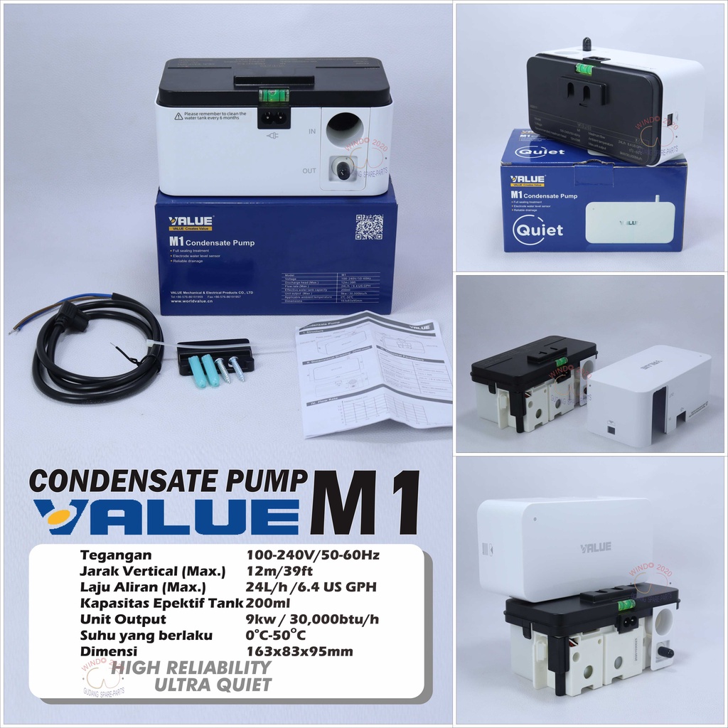 DRAIN PUMP AC - CONDENSATE PUMP VALUE M1 QUIET VALUE POMPA AC TERMURAH WINDO