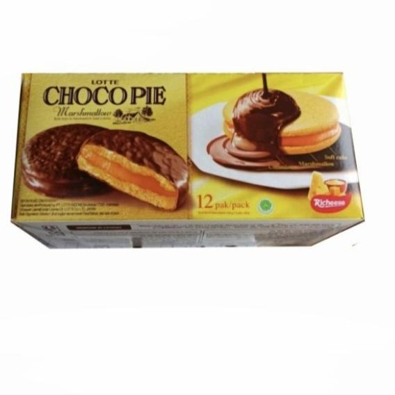 

Terlaris Lotte Choco Pie Chocopie Richeese Keju Isi 12 pcs !