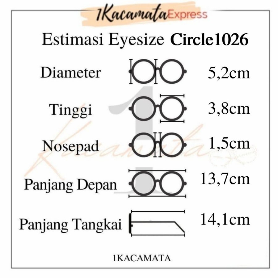 PAKET FRAME + LENSA KACAMATA HITS KEKINIAN 1026