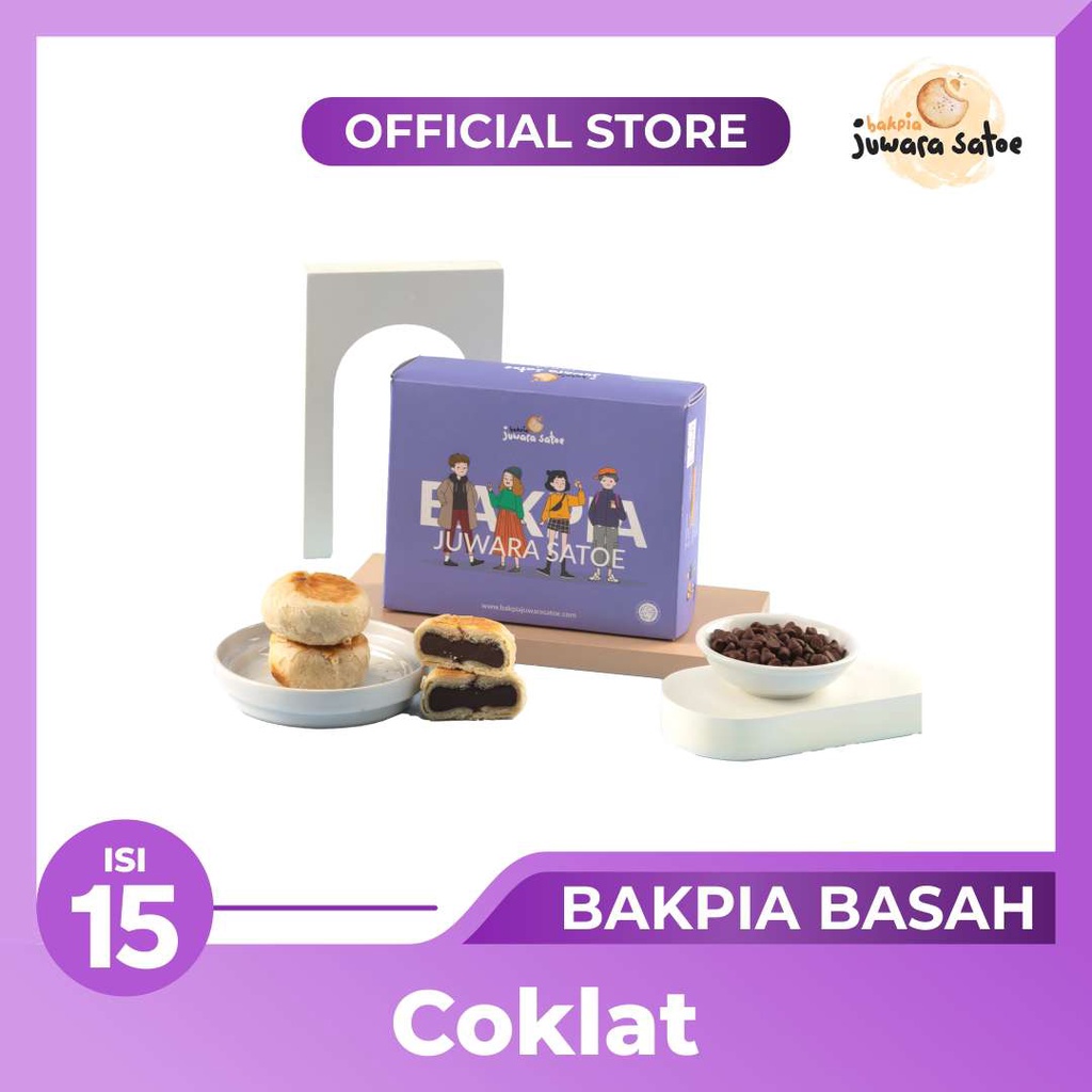 [ ISI 15 ] BAKPIA BASAH COKLAT PREMIUM - JUWARA SATOE OLEH OLEH KHAS JOGJA