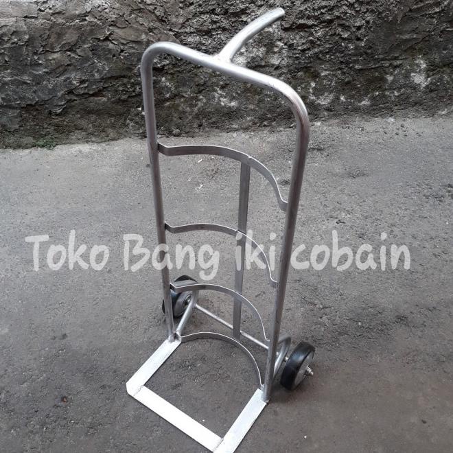 Trolley Galon Air Gerobak Troly Galon Air Troli Gas Alat Angkut Barang