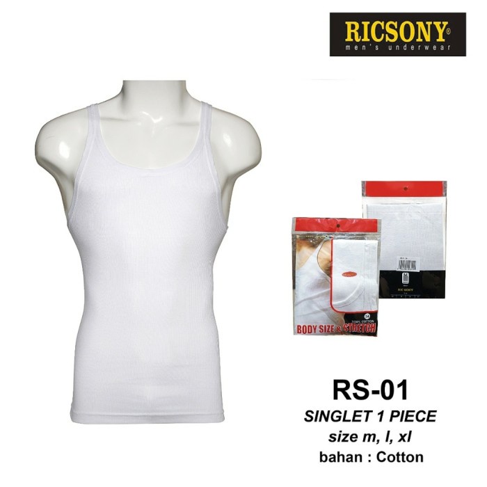 Hemat Singlet Pria Rs01 Ricsony Ukuran L Hot Sale