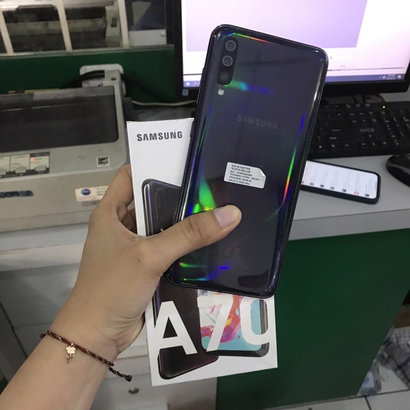 Samsung A70 6/128gb second bekas pakai normal fullset resmi original