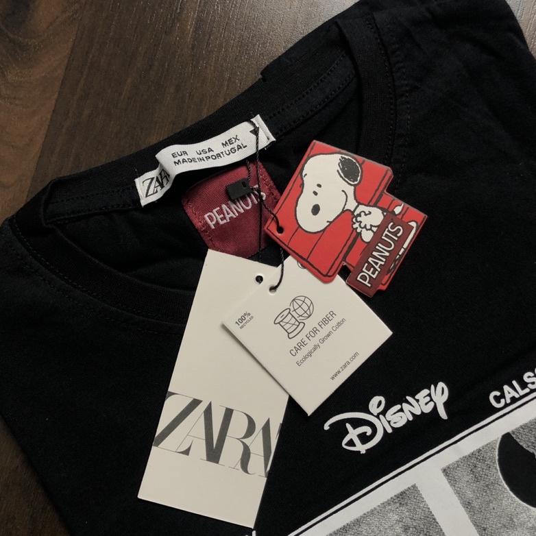 [Art. 2808P] KAOS ZARA X MICKEYMOUSE KARTUNE HITAM MIRROR 1:1 ORIGINAL