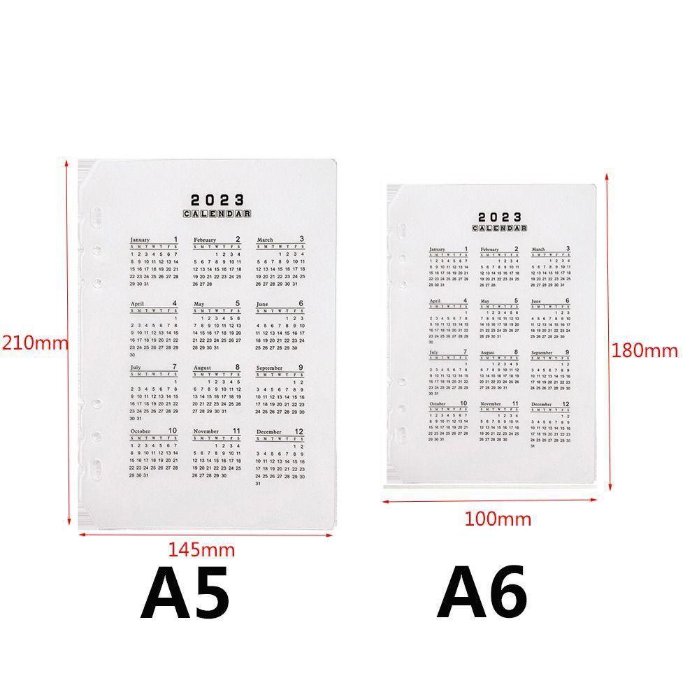 Chookyy A5/A6 Notebook Paging Separator Kantor Sekolah Bermanfaat Loose-leaf Isi Ulang Plastik Kalender Ring Binder