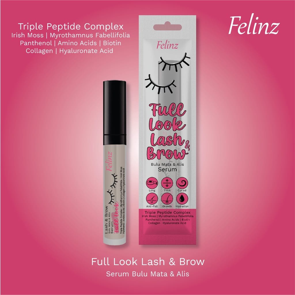 FELINZ FULL LOOK LASH&amp;BROW SERUM BULU MATA DAN ALIS 2IN1 TREATMENT 7ML