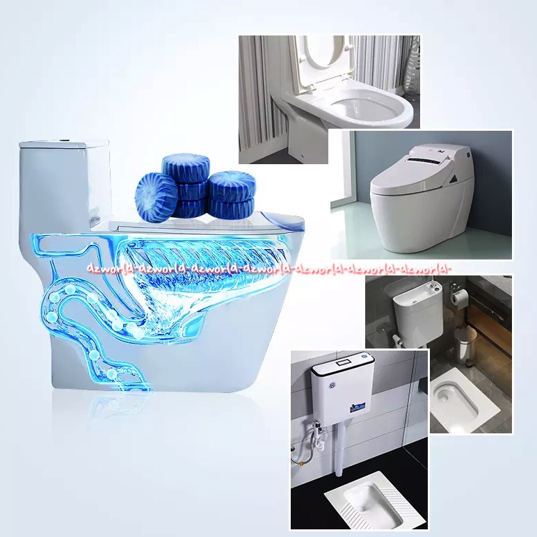 Proclean 6 blue Toilet Blocks Proclean 6 Green Toilet Block Pembersih Toilet Otomatis Model Tablet Warna Biru Hijau 6pcs