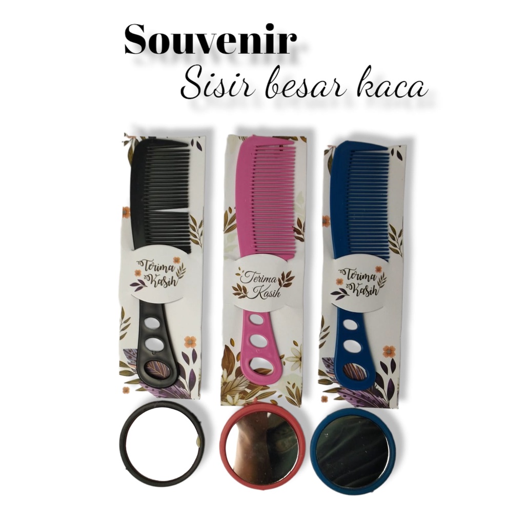 SOUVENIR SISIR MINI SET KACA BULAT KEMAS PLASTIK ISI 50PCS