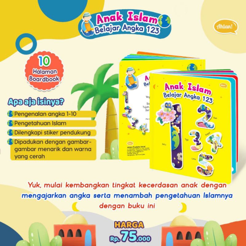 Boardbook: Anak Islam Belajar Angka