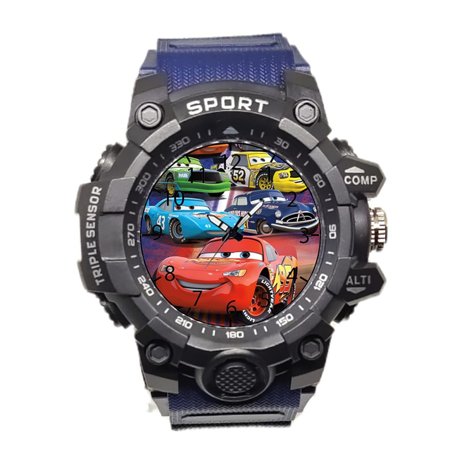 Jam Anak Sport Laki Laki Cars Biru Terbaru