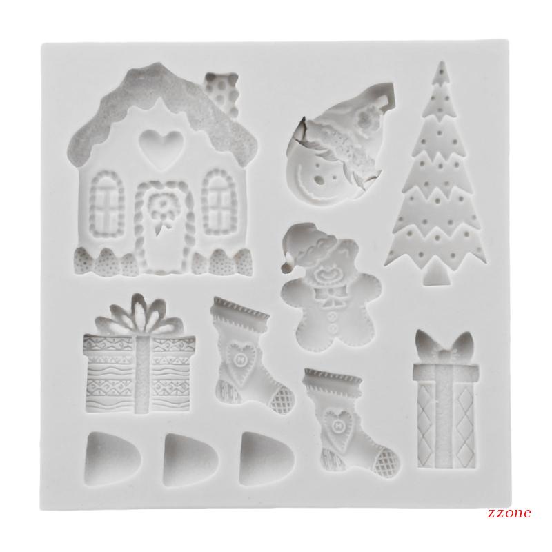 Zzz Cetakan Kue / Fondant / Cokelat Bahan Silikon Seri Natal Untuk Anak