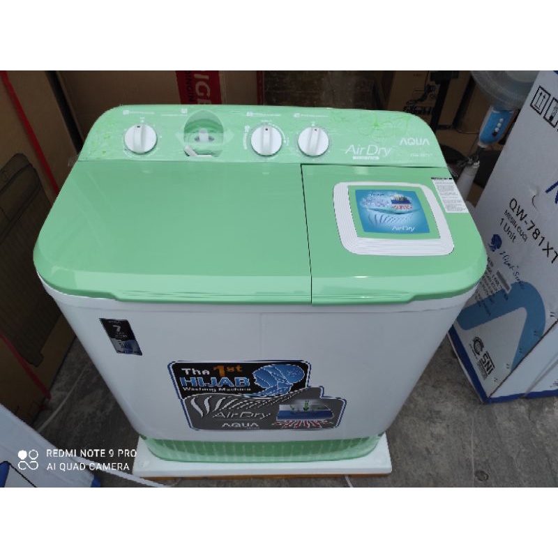 mesin cuci aqua 2 tabung 7 kg/mesin cuci aqua 761xt