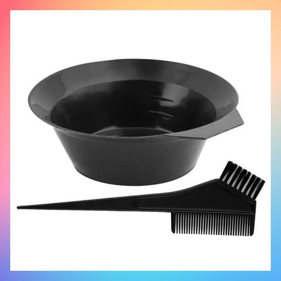 Mangkuk Cat Rambut + Sisir Semir / Wadah Mangkok Tempat Mewarnai Rambut Bonding Smoothing