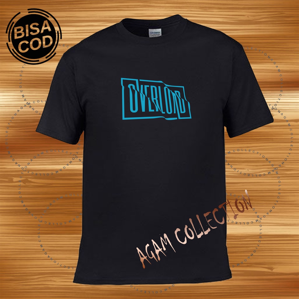 Agam Collection Baju Kaos Distro Lengan Pendek Overload Blue Text Print  DTF Premium Quality Kaos Keren Cewek Cowok
