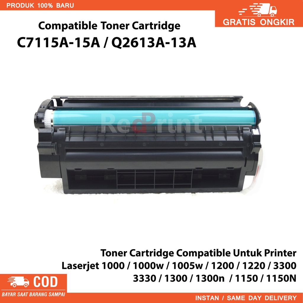 Toner Cartridge 15A untuk printer HP Laserjet 1000/1300/1200/3300 Compatible toner cartridge C7115A
