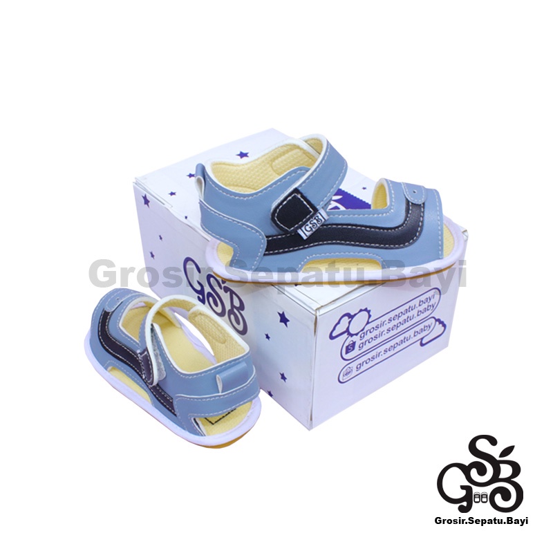 sendal bayi sepatu bayi sandal bayi  laki laki perempuan prewalker bayi  umur 2 - 12 bulan model casual S07 polos Abu ringan fleksibel &amp; Anti Slip