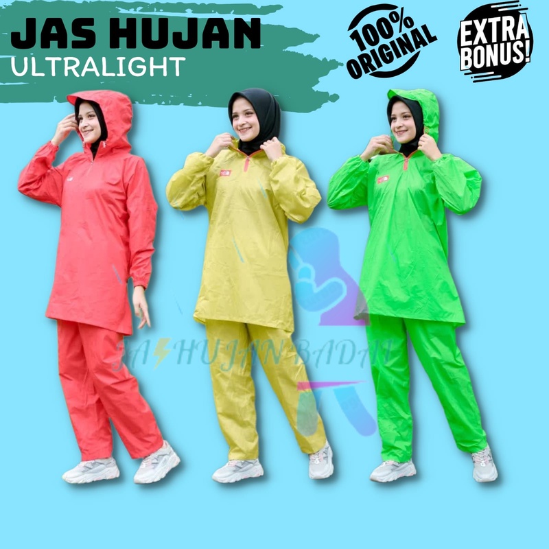 Jas Hujan Wanita / Mantel Hujan Wanita / Jas Hujan Ultralight / Jas Hujan Dewasa / Setelan Jas Hujan
